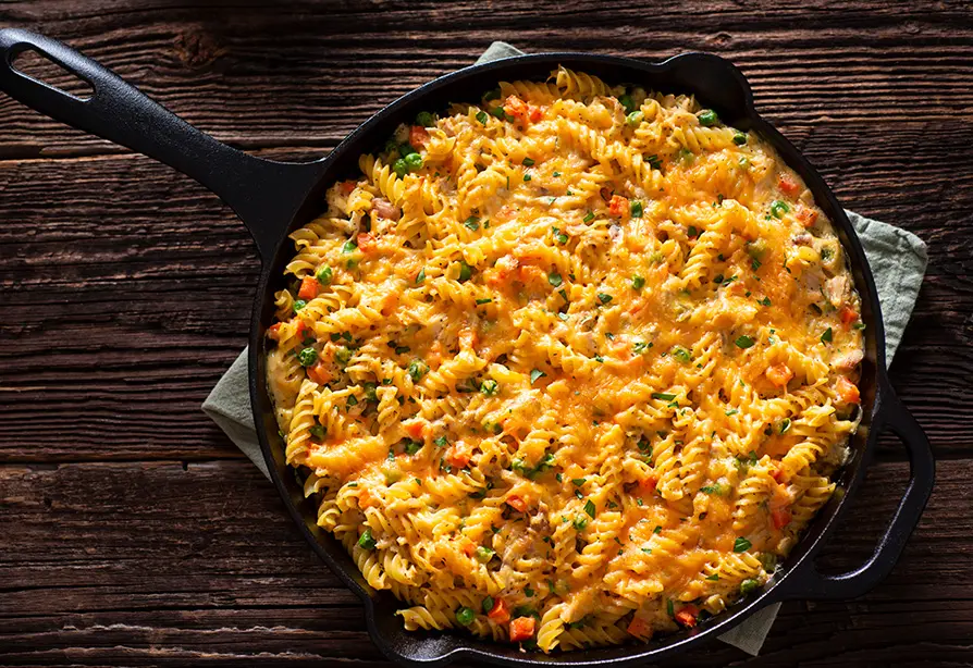 Casserole de macaroni au fromage et aux légumes