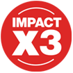 An icon that says ‘IMPACT X3